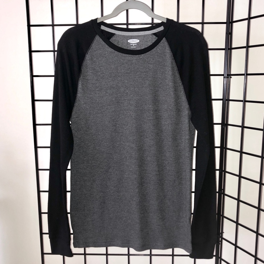 Old Navy Long Sleeve Waffle Baseball Shirt